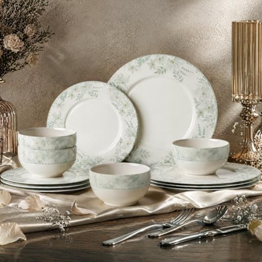 Kitchen Academy Bone China Dinnerware Set Service for 4