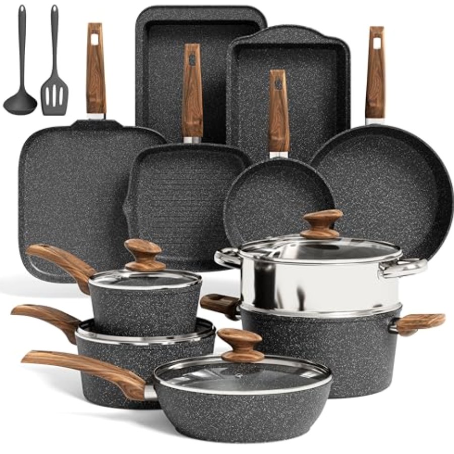 Kitchen Academy Induction Cookware Set Non Stick