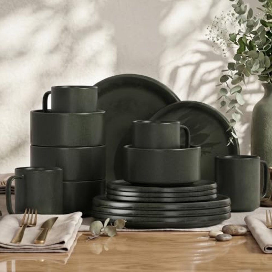 Kitchen Academy Stoneware Dinnerware Sets for 4